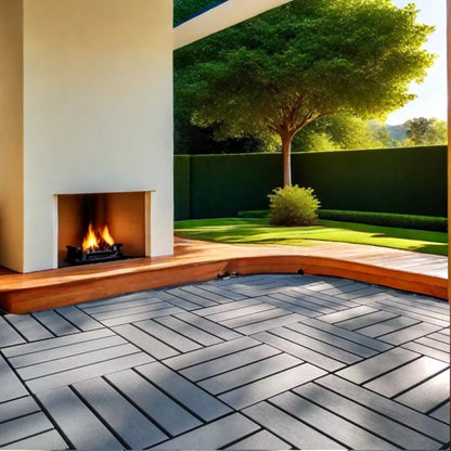 54 Pack Interlocking Plastic Deck Tiles