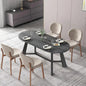 70.86in Rustic Oval Farmhouse Wood Kitchen Table for 6-8 Person