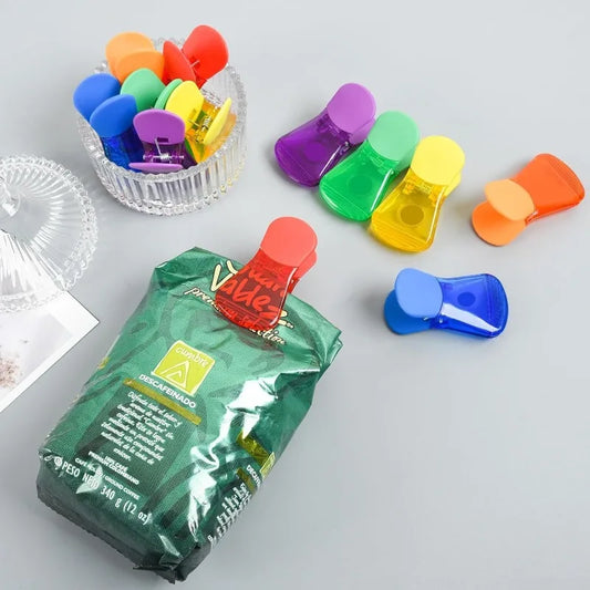 12 pcs Colorful Food Sealing Clips - Magnetic Closure for Snack Bag