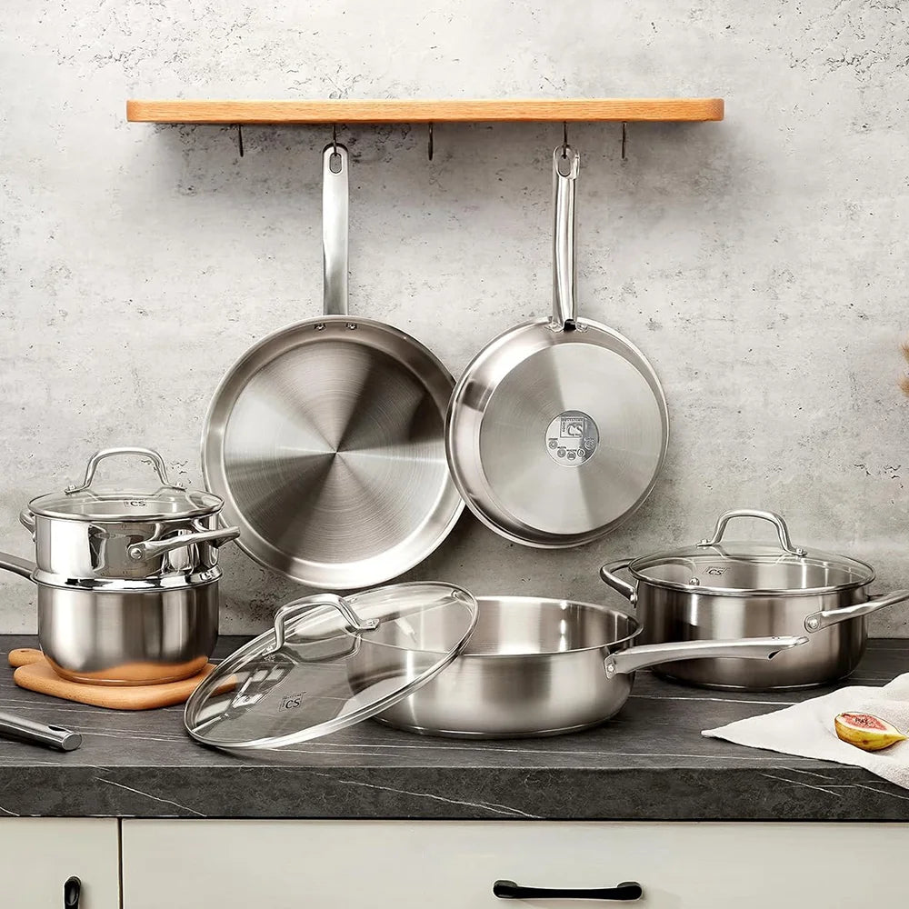 Stainless Steel  18/10 Cookware Set 10 Piece