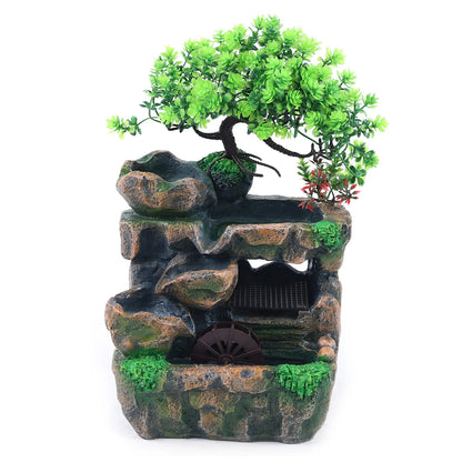 Indoor Room Fountain Waterfall with Color Changing LED Lighting