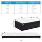 Tri-Fold Memory Foam Mattress with Collapsible and Washable Cover