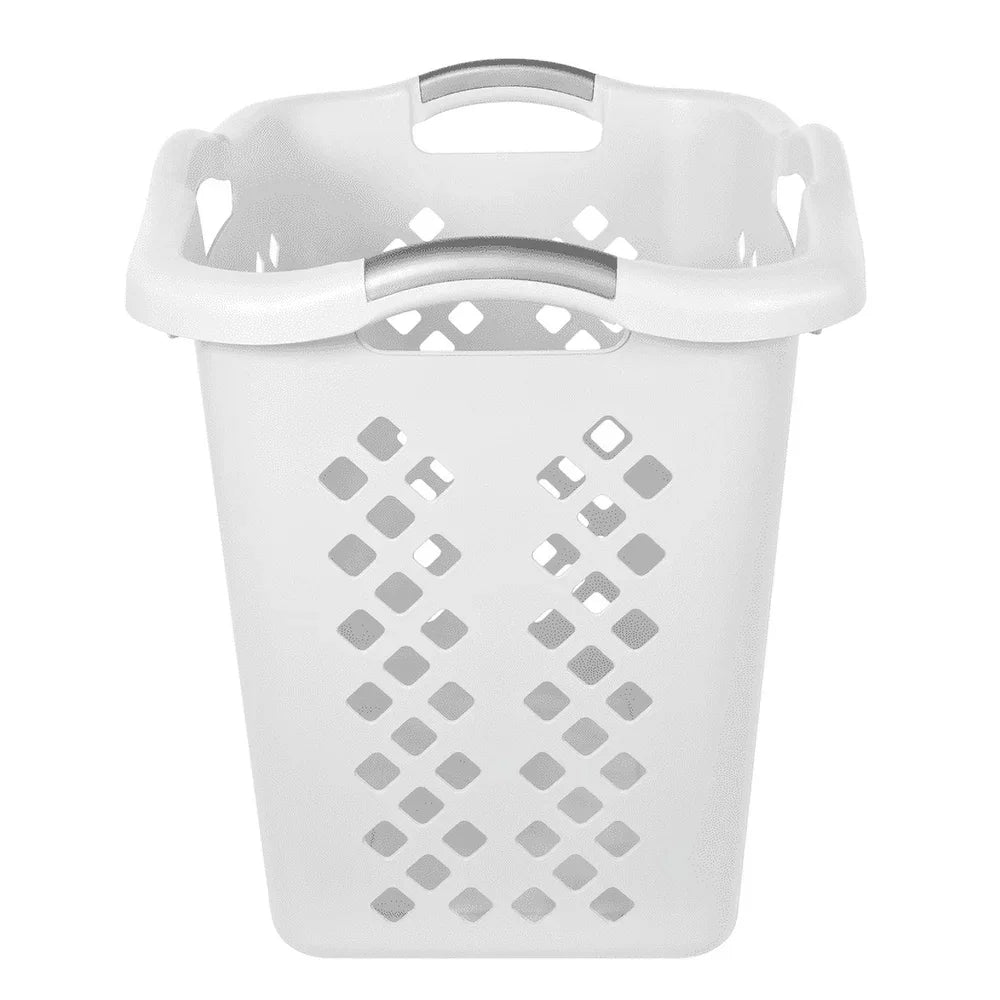 2 Bushel Plastic Laundry Basket Hamper with 4 Handles Toys Sports Equipment
