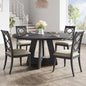 47-Inch Round Dining Table Large Wooden Kitchen Table For 4 to 6