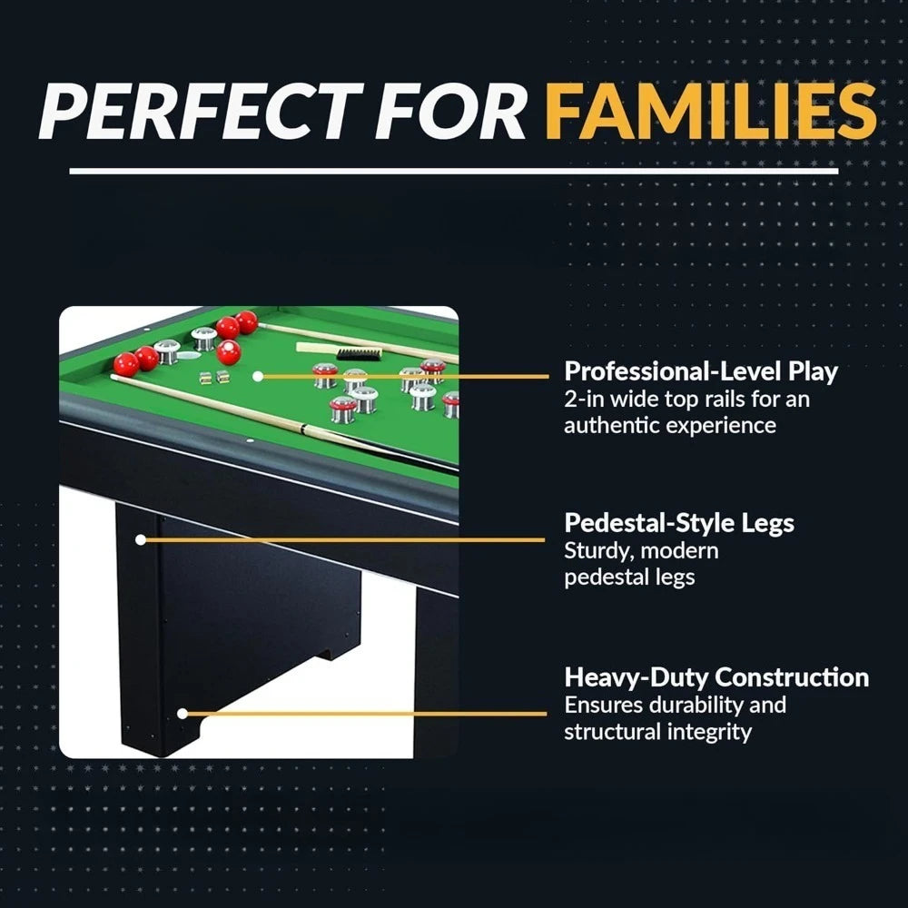 54-inch Bumper Pool Table with Genuine Slate Bed,