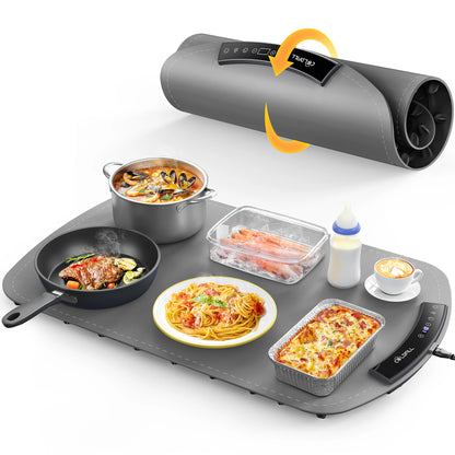 Electric Warming Tray with 8 Temp Setting Food Warmer Plate