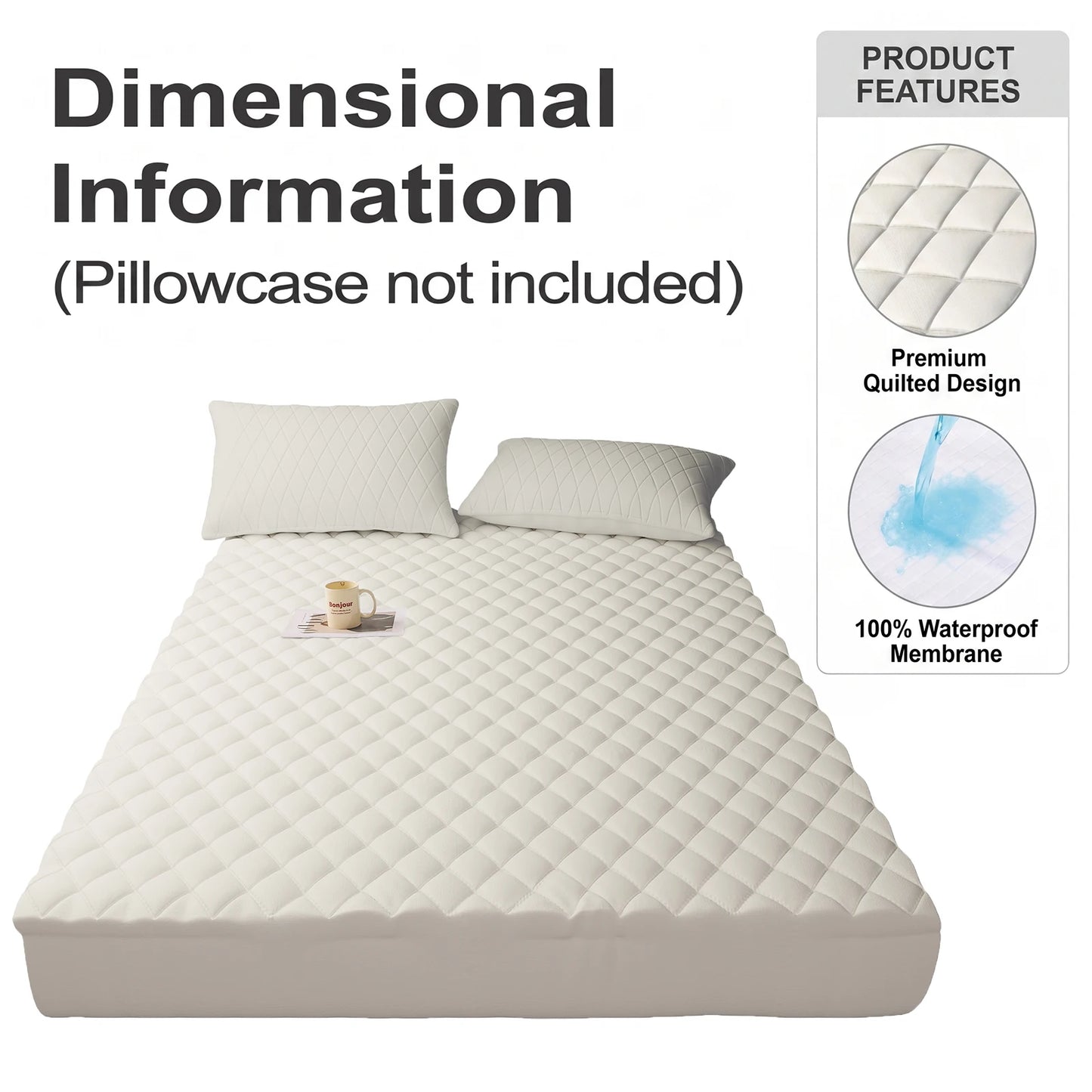 1Pc Waterproof Mattress Protector