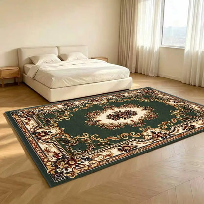 Green Traditional Persian Medallion Area Rug