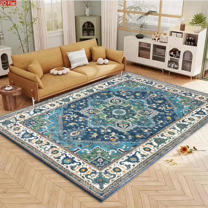 Blue Persian Medallion Area Rug