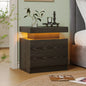 LED Nightstands or End Table with 2 Drawers,