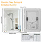 50/60/100/120cm LED Bathroom Mirror Built-in Bluetooth Speaker Waterproof