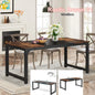 63"x31.5" Industrial Rectangular Kitchen Table for 6-8 Person