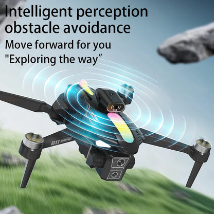 2026 B11 Pro WiFi FPV Drone - Dual 4K/1080P Camera, Wide-Angle HD, Altitude Hold, Foldable Quadcopter RC Helicopter Toy