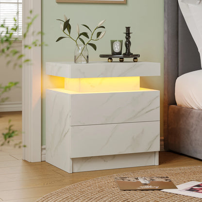 LED Nightstand End Table with RGB LED Lights
