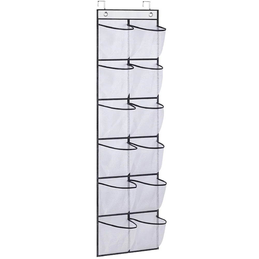 12 Pockets Over the Door Shoe Organizer
