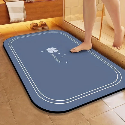 1pc Diatomite Bath Mat Quick Dry Super Absorbent Non-slip