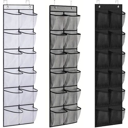 12 Pockets Over the Door Shoe Organizer