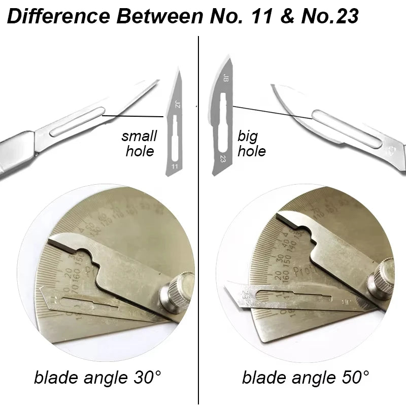 Scalpel Blade Set Metal Handle Stationery Steel Precision Craft Knife Cutter Wood Carve Stencil Box Open DIY Surgical Tool