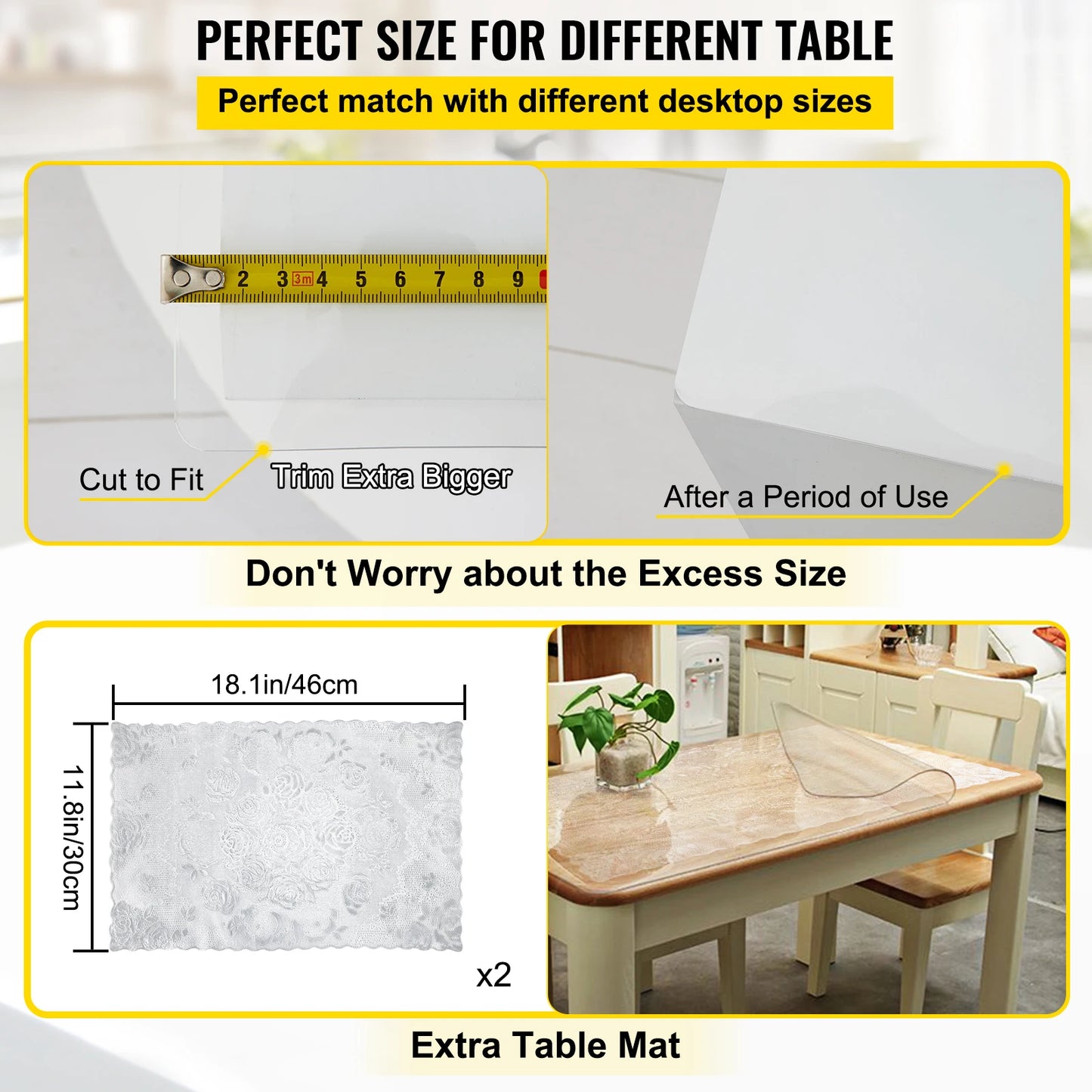 1.5mm2mm PVC Table Cloth Clear Protector