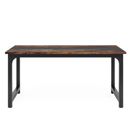 63"x31.5" Industrial Rectangular Kitchen Table for 6-8 Person