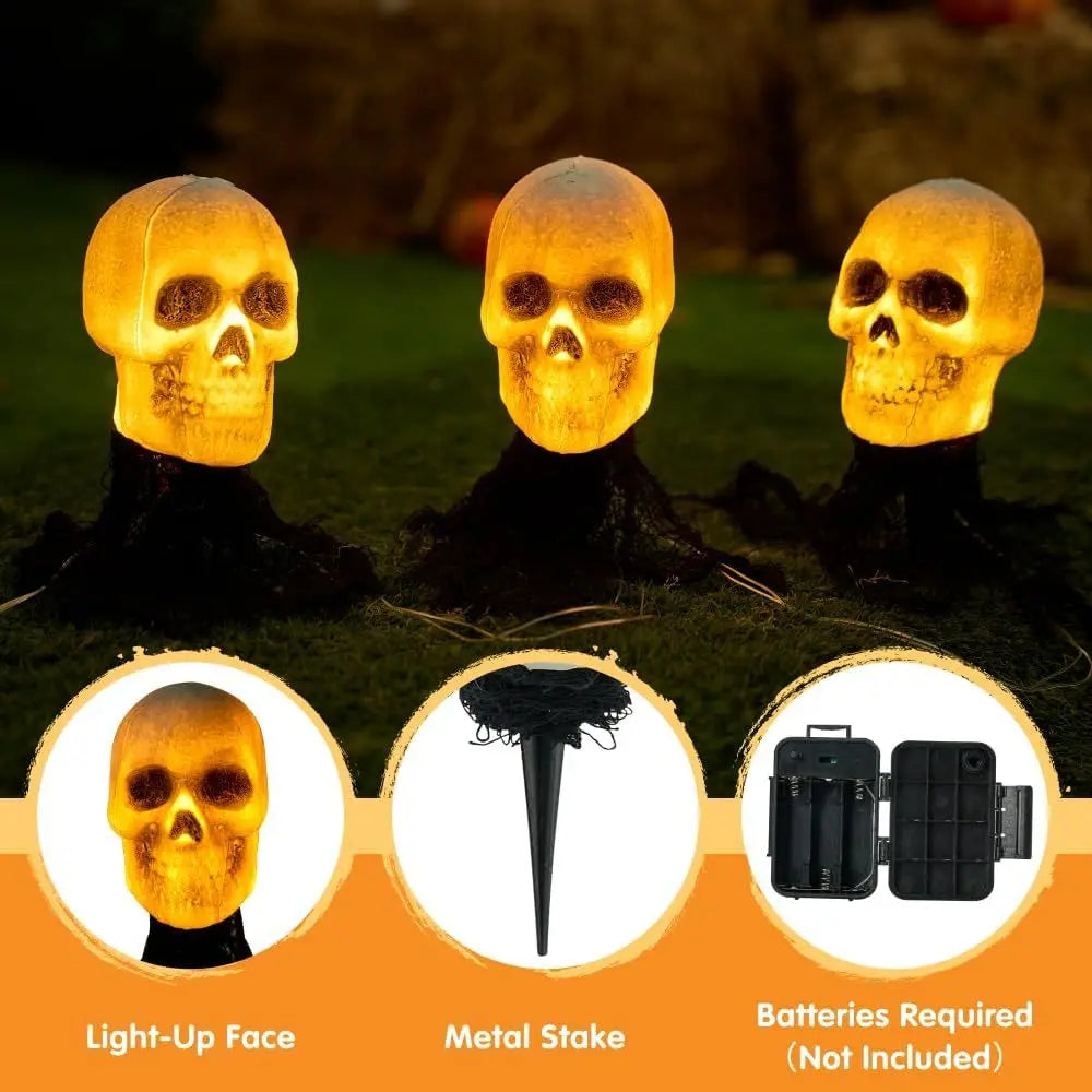 3 Pcs Halloween Skeleton Decorations