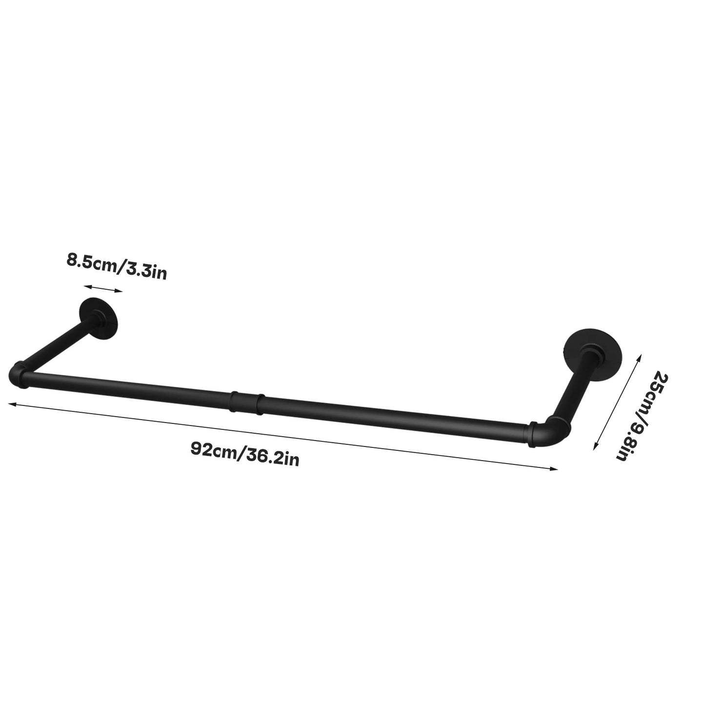 Pack Of 2 Industrial Pipe Clothing Rack