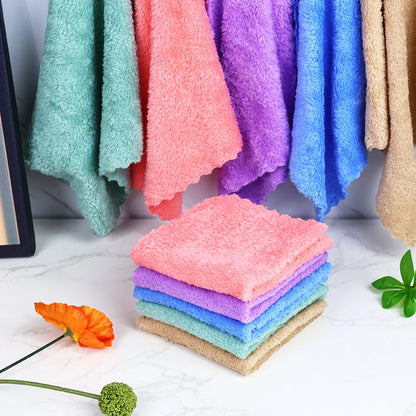20pcs Soft Absorbent Solid Color Washcloths