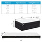 Tri-Fold Memory Foam Mattress with Collapsible and Washable Cover