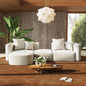 116" Modular Sectional Couches with Ottoman, Luxury Modern Curved Back Sofa, Minimalist Style Oversized 4 Seat Deep, Customized
