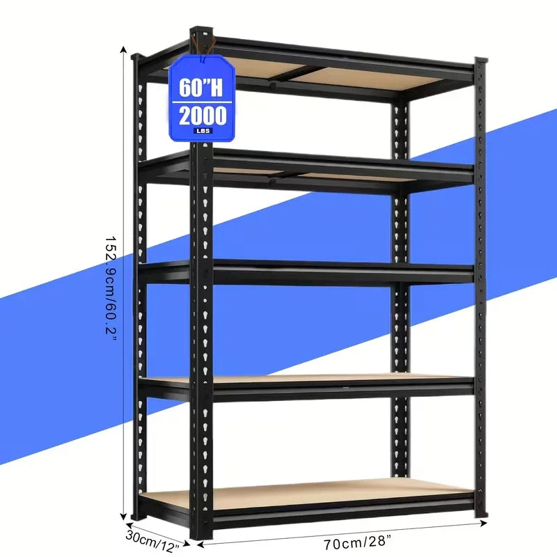 72"/60"H Garage Shelving 2000LBS Capacity