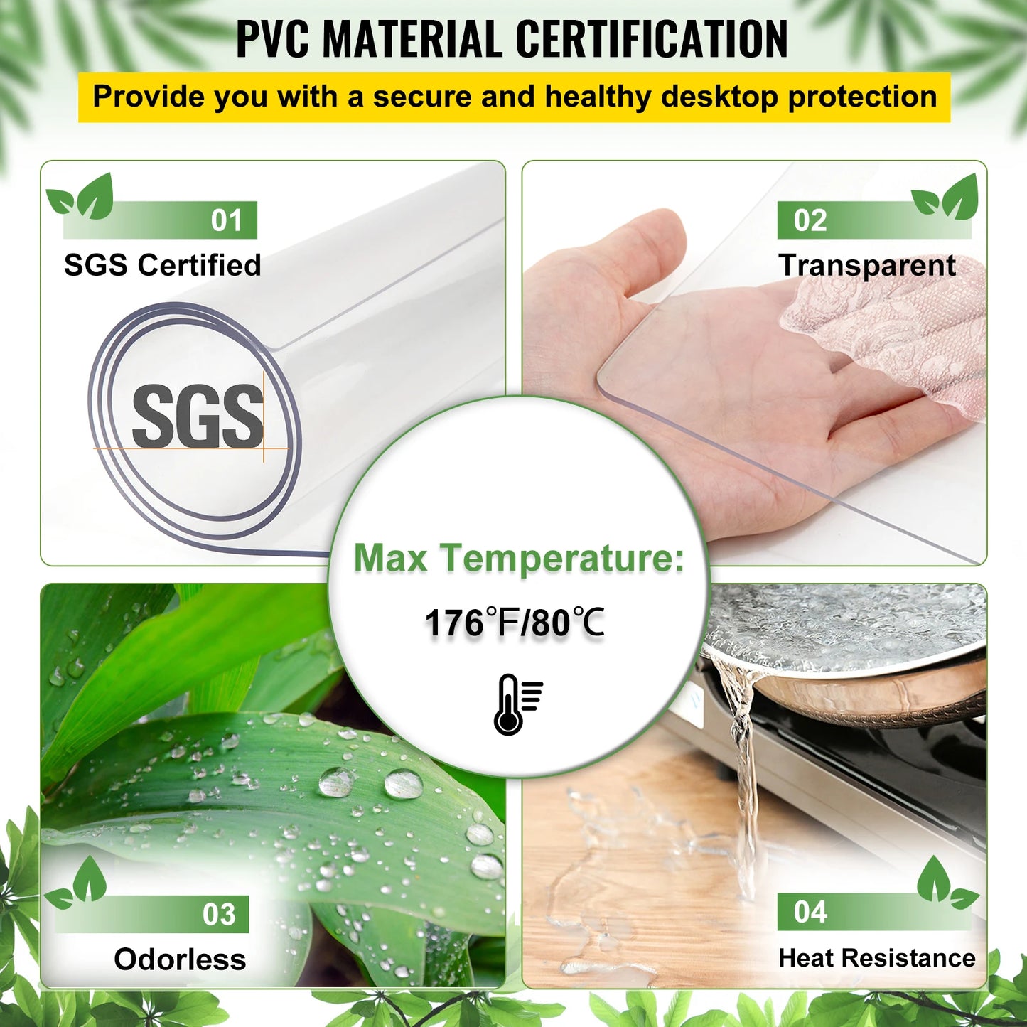 1.5mm2mm PVC Table Cloth Clear Protector