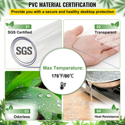 1.5mm2mm PVC Table Cloth Clear Protector