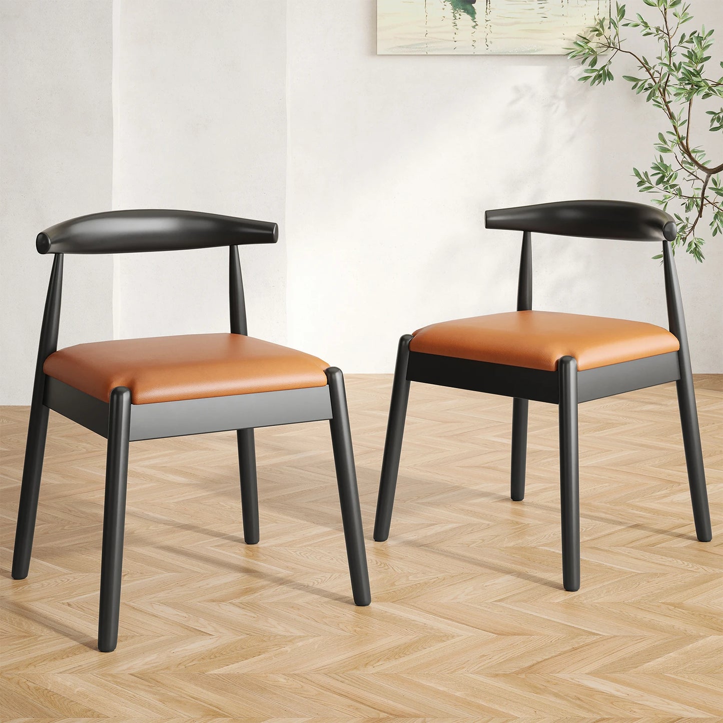 Dining Chairs Set of 2, Mid-Century Modern