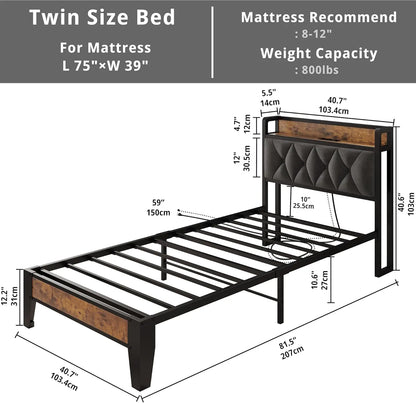 ANCTOR Twin/TwinXL/Full/Queen/King Bed Frames