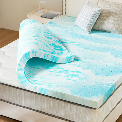 4 Inch Gel Memory Foam Mattress Topper Full Size Cooling Mattress School Bedroom