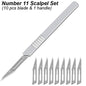 Scalpel Blade Set Metal Handle Stationery Steel Precision Craft Knife Cutter Wood Carve Stencil Box Open DIY Surgical Tool