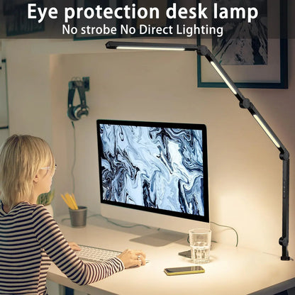LED Desk Lamp with Clamp Flexible 4 part arm