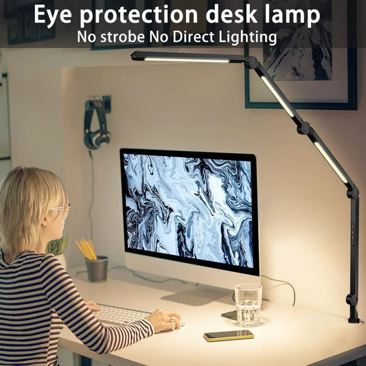 LED Desk Lamp with Clamp Flexible 4 part arm