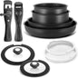 Induction Cookware Set 10 Pieces, Nonstick Pots and Pans Set with Removable Handles,
