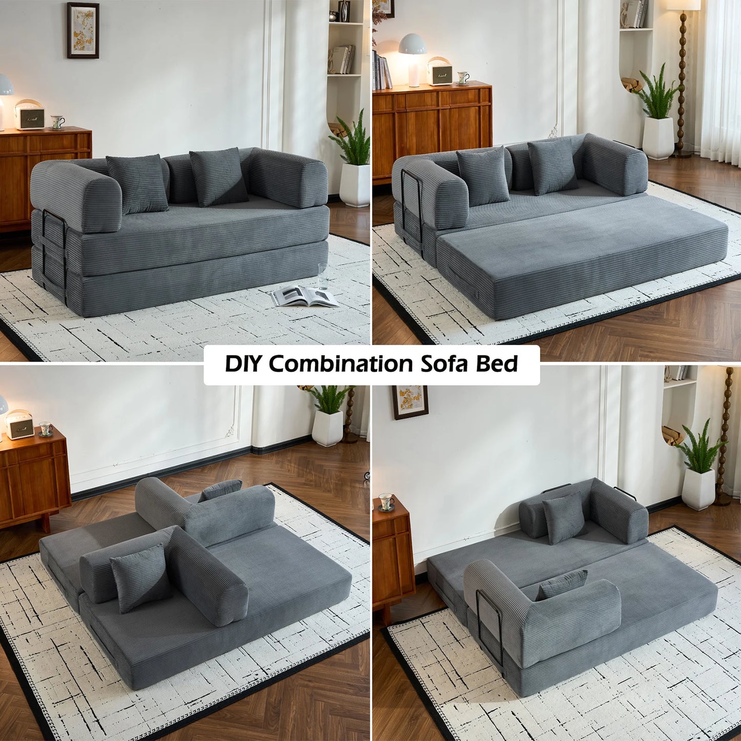 79" Folding Convertible Sofa Bed,