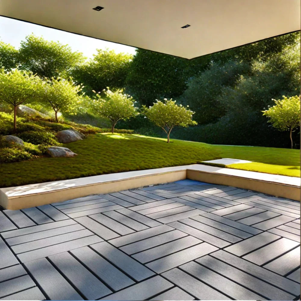 54 Pack Interlocking Plastic Deck Tiles