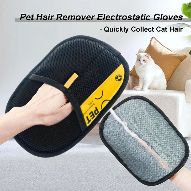 electrostatic Pet hair removal gloves,