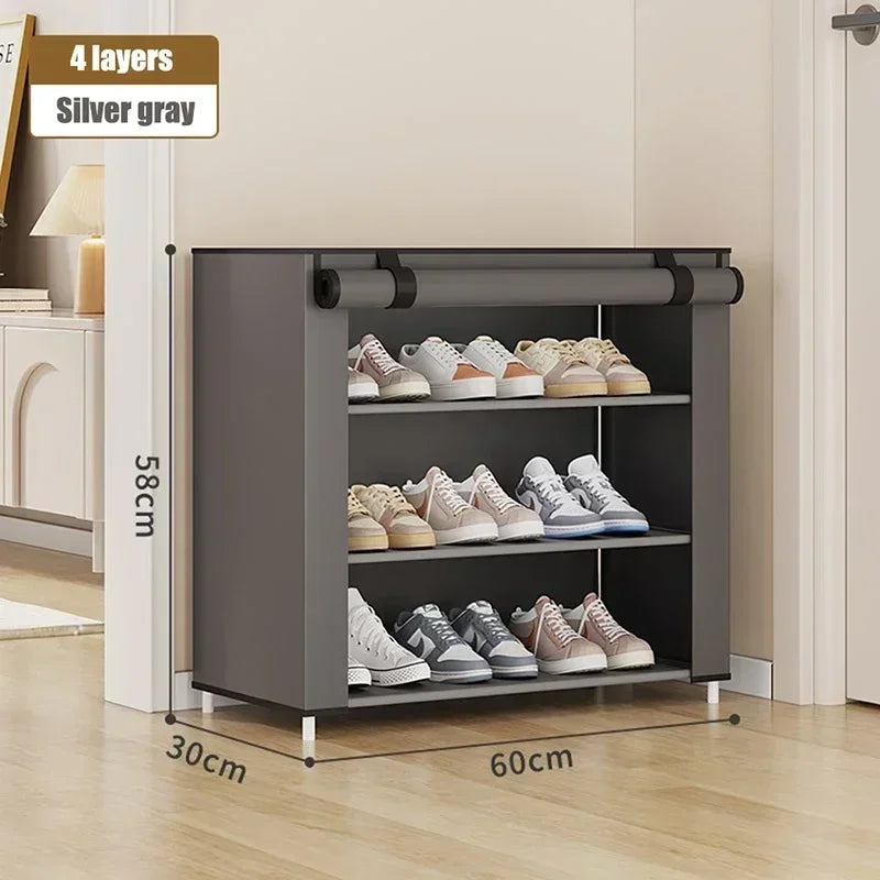 Shoes Organizer Rack Multilayer Dustproof Shoe Cabinet