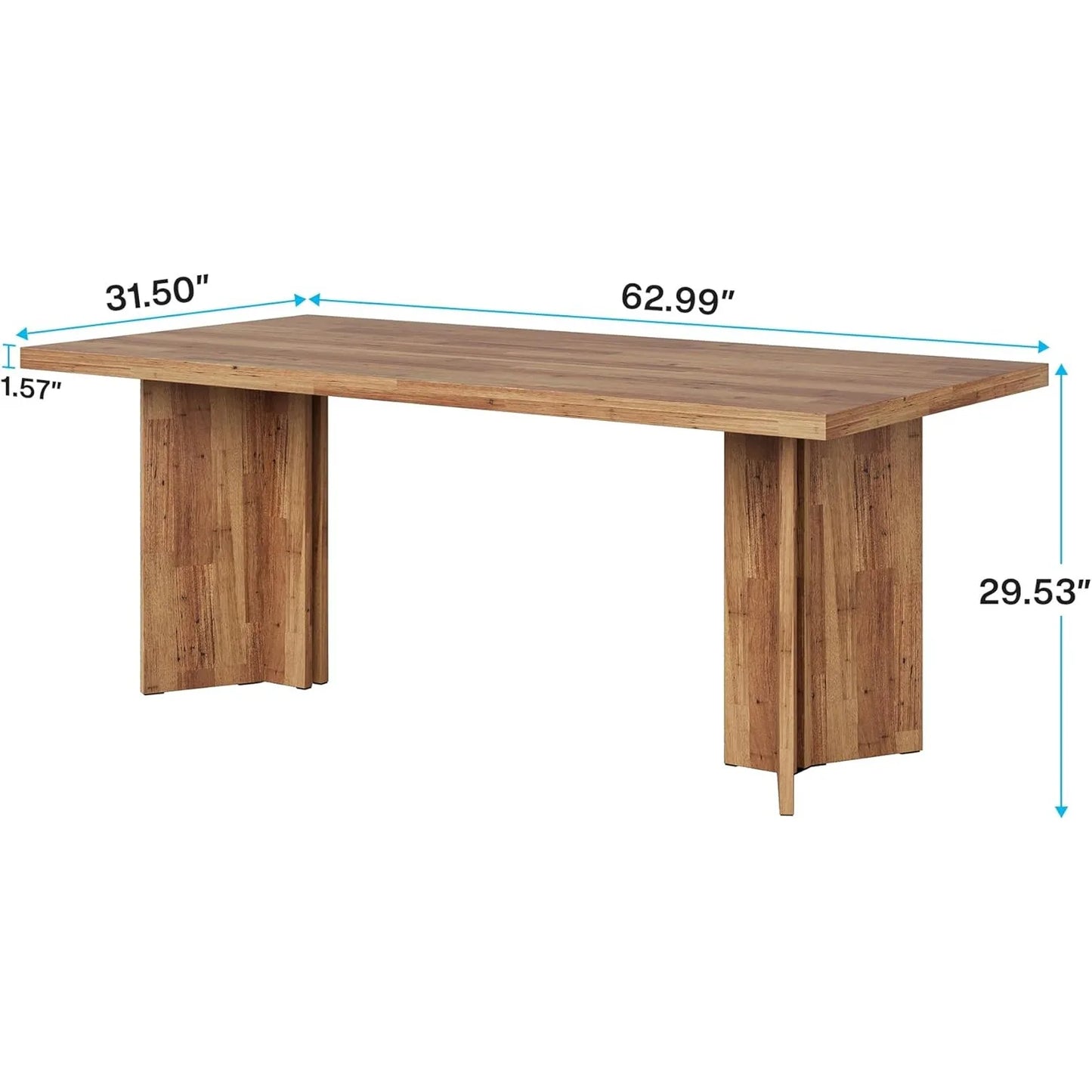Large 63-inch Farmhouse Kitchen Table