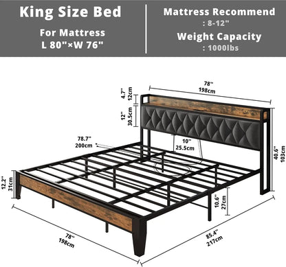 ANCTOR Twin/TwinXL/Full/Queen/King Bed Frames