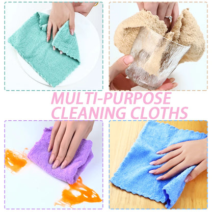 20pcs Soft Absorbent Solid Color Washcloths