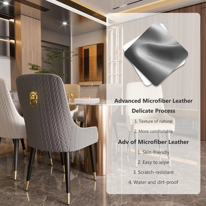 Modern Leather Set of 2 Dining Chairs