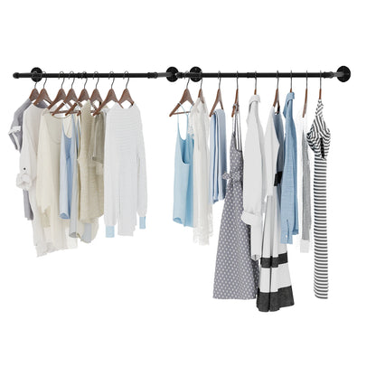 Pack Of 2 Industrial Pipe Clothing Rack