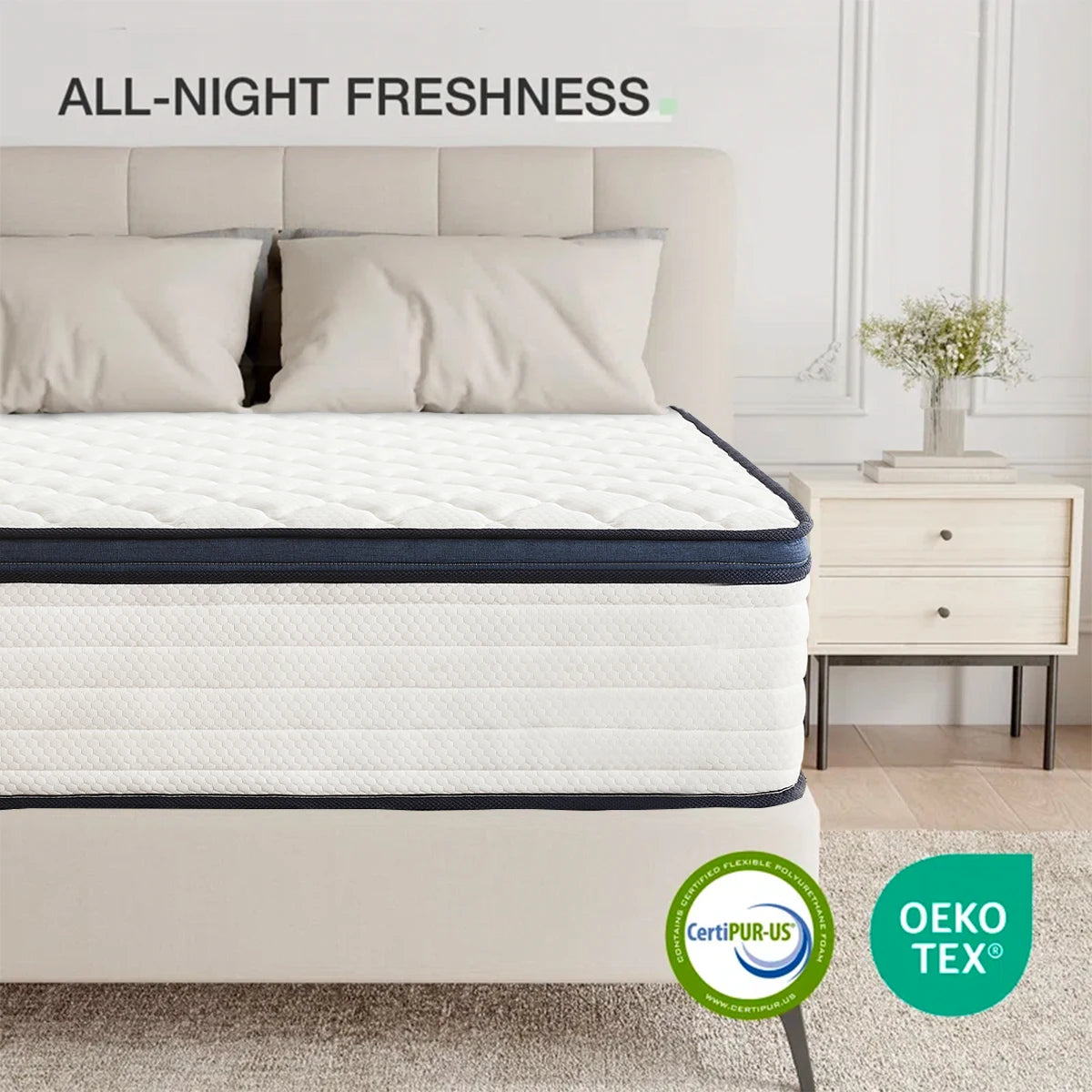 Queen Size Mattress Gel Memory Foam Hybrid Mattress