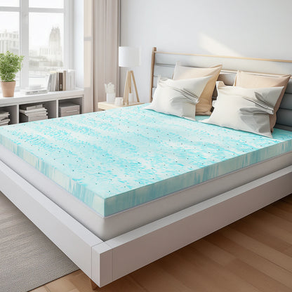 2-3 Inch Thick Gel Cooling Memory Foam Mattress Topper